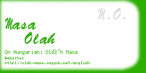 masa olah business card